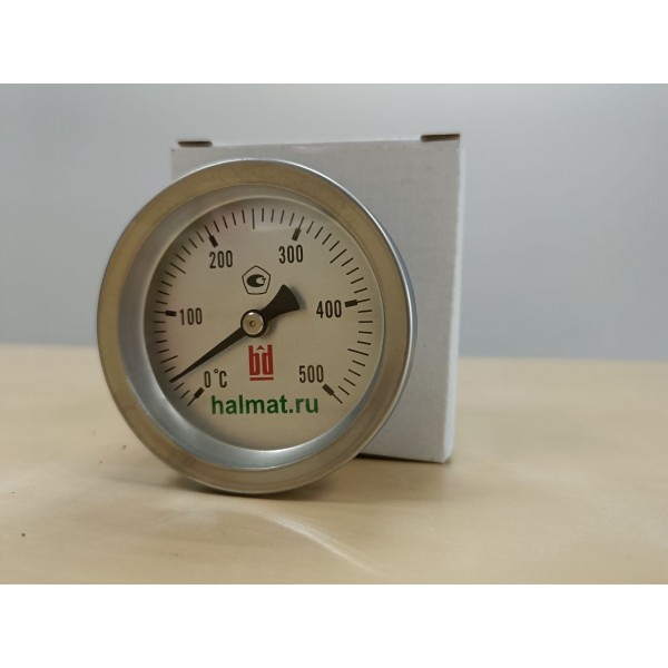 Биметаллический термометр Halmat для печи / камина до 500°C (без штока)